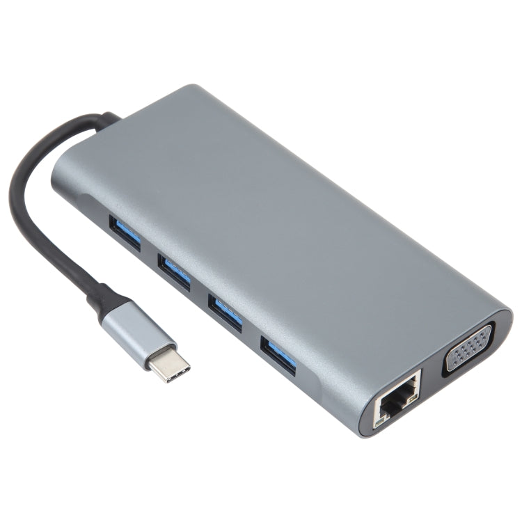 11 in 1 USB-C / Type-C to USB Docking Station HUB Adapter(100M Network Port) - USB HUB by buy2fix | Online Shopping UK | buy2fix