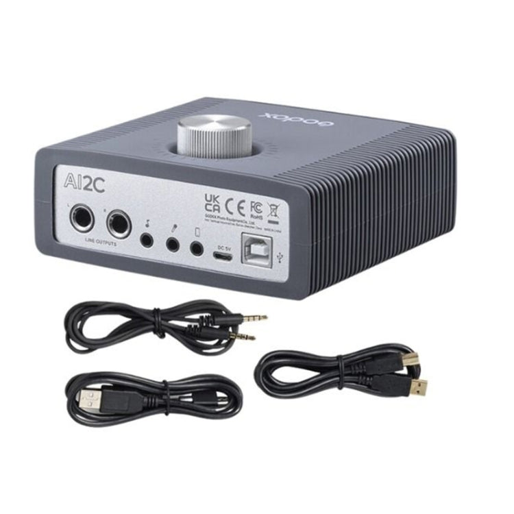 Godox AI2C 2-Channel USB Live Broadcast Sound Card Audio Interface Sound Card - Live Sound Effects Processors by Godox | Online Shopping UK | buy2fix