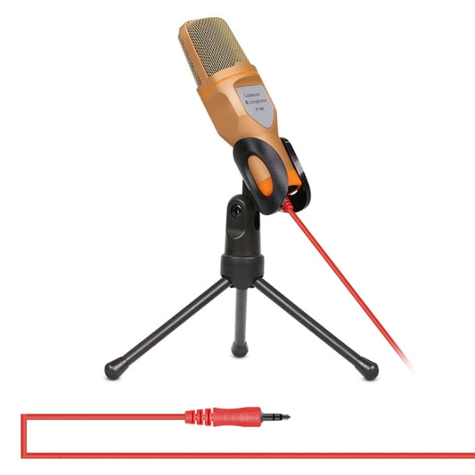 Yanmai SF666 Professional Condenser Sound Recording Microphone with Tripod Holder, Cable Length: 1.3m, Compatible with PC and Mac for Live Broadcast Show, KTV, etc.(Gold) by Yanmai