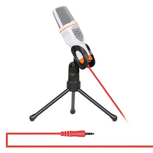 Yanmai SF666 Professional Condenser Sound Recording Microphone with Tripod Holder, Cable Length: 1.3m, Compatible with PC and Mac for Live Broadcast Show, KTV, etc.(White) by Yanmai