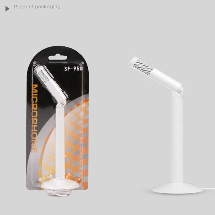 Yanmai SF-950 120 Degree Rotation Head 3.5mm Jack Studio Stereo Recording Microphone, Cable Length: 1.3m, Compatible with PC and Mac for Live Broadcast Show, KTV, etc.(White) by Yanmai