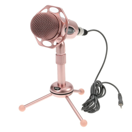 Yanmai Y20 Professional Game Condenser Microphone with Tripod Holder, Cable Length: 1.8m, Compatible with PC and Mac for Live Broadcast Show, KTV, etc.(Rose Gold) by Yanmai