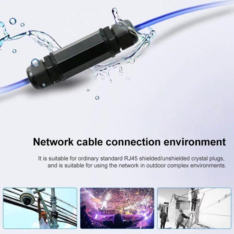 RJ45 Waterproof Connector Double Head Lan Coupler Adapter by buy2fix