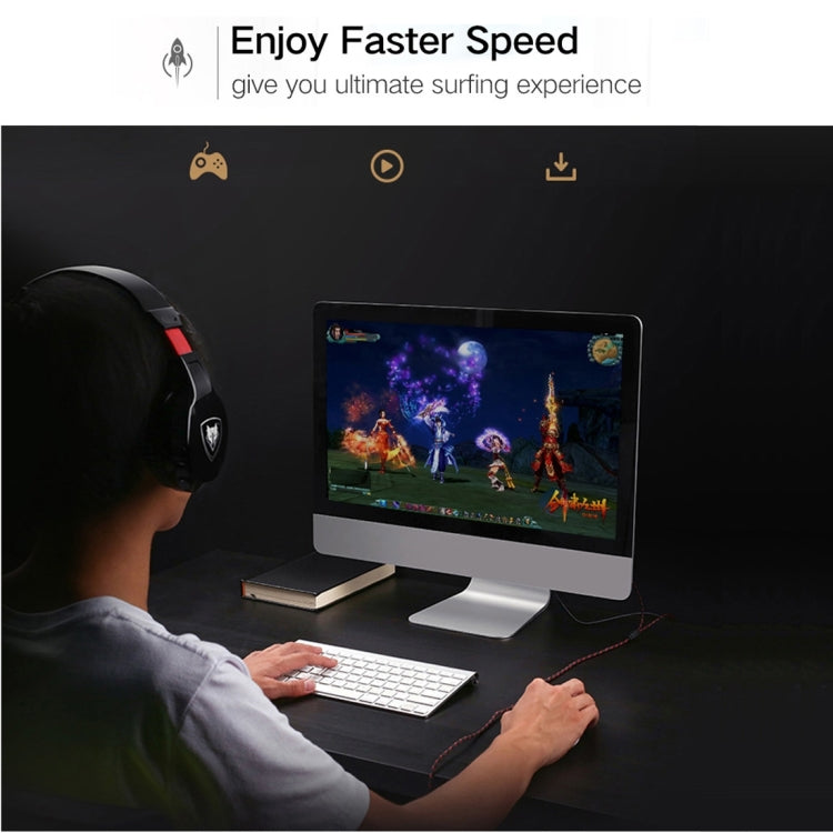 REXLIS 2m CAT6 Retractable Flat RJ45 Ethernet Network LAN Cable(Black) by REXLIS