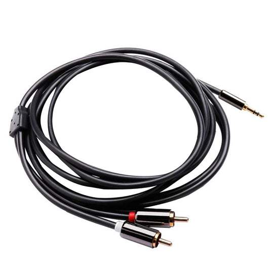 2m Gold Plated 3.5mm Jack to 2 x RCA Male Stereo Audio Cable by buy2fix