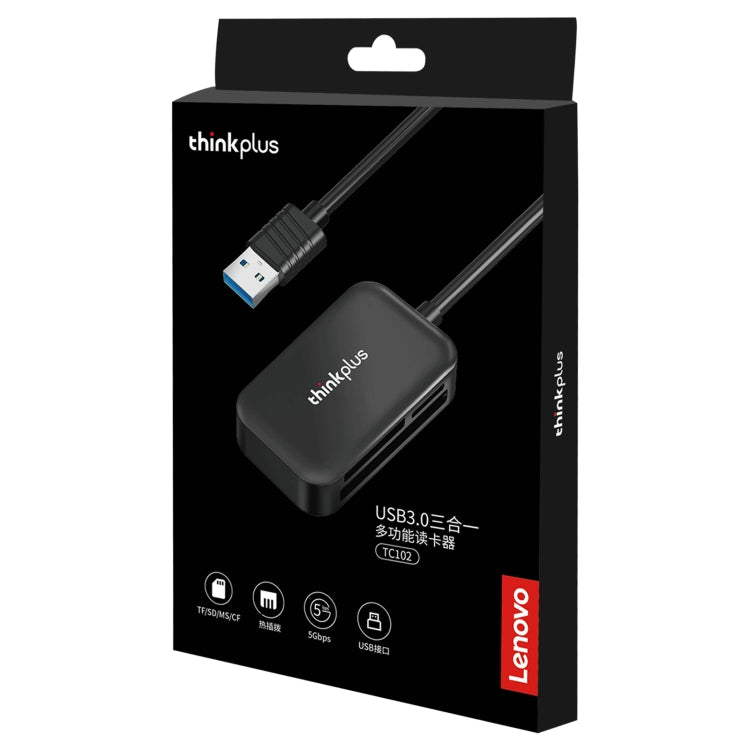 Lenovo thinkplus TC102 USB 3 in 1 Multi-function Card Reader by Lenovo