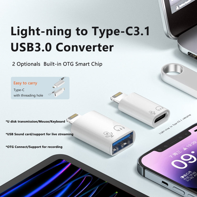 8 Pin to USB-C / Type-C OTG Adapter by buy2fix