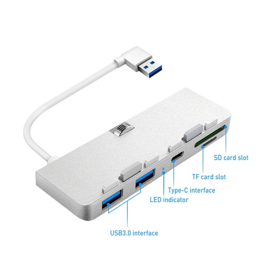 Rocketek HC413 Type-C + USB3.0 x 2 + SD / TF Card Reader HUB Adapter by ROCKETEK