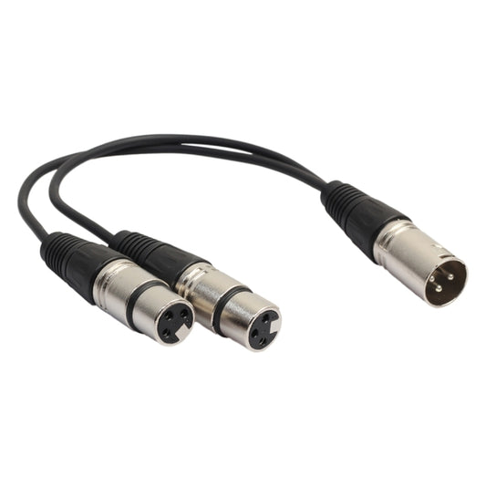 30cm 3 Pin XLR CANNON 1 Male to 2 Female Audio Connector Adapter Cable for Microphone / Audio Equipment - Microphone Audio Cable & Connector by buy2fix | Online Shopping UK | buy2fix