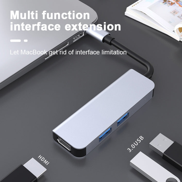 2011N 3 In 1 USB 3.0 x2 + HDMI Multi-function Type-C / USB-C HUB Docking Station by buy2fix