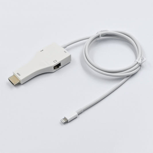 NK-1079 8 Pin to HDMI Male + USB Female + RJ45 Female Adapter Cable, Length:1m by buy2fix