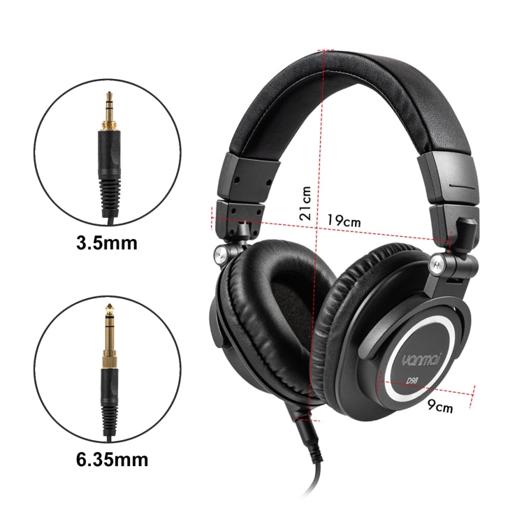 Yanmai D98 Professional Recording Monitor Headphone (Silver Grey) - Multimedia Headset by Yanmai | Online Shopping UK | buy2fix