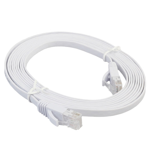 2m CAT6 Ultra-thin Flat Ethernet Network LAN Cable, Patch Lead RJ45 (White) by buy2fix