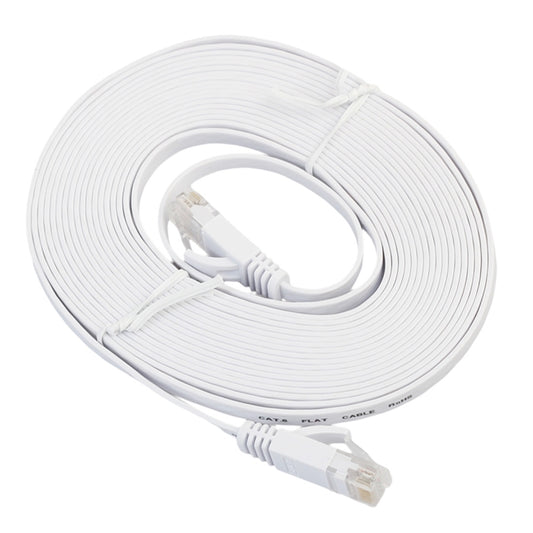 5m CAT6 Ultra-thin Flat Ethernet Network LAN Cable, Patch Lead RJ45(White) by buy2fix