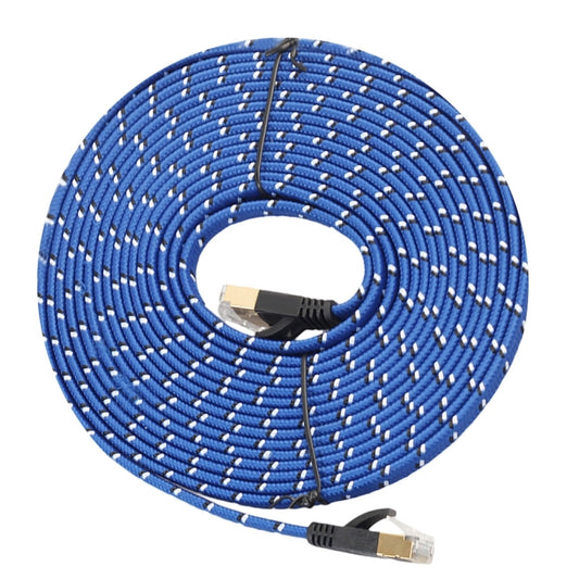 10m Gold Plated CAT-7 10 Gigabit Ethernet Ultra Flat Patch Cable for Modem Router LAN Network, Built with Shielded RJ45 Connector by buy2fix