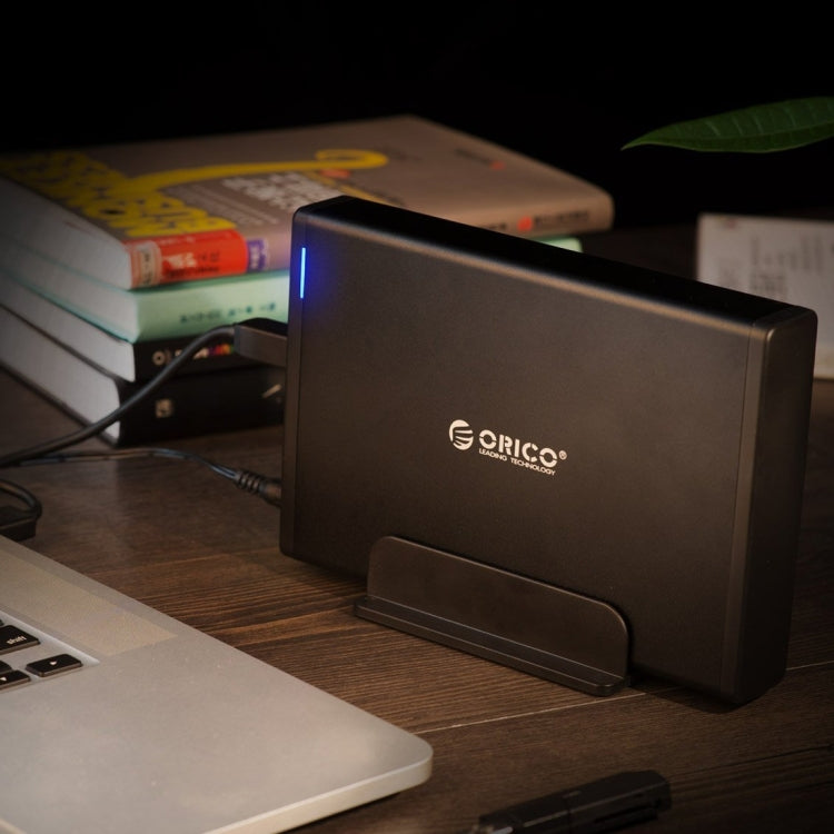 ORICO 7688U3 Vertical Aluminum External Hard Drive Enclosure Storage Case Hard Drive Dock for 3.5 inch SATA HDD(Black) by ORICO