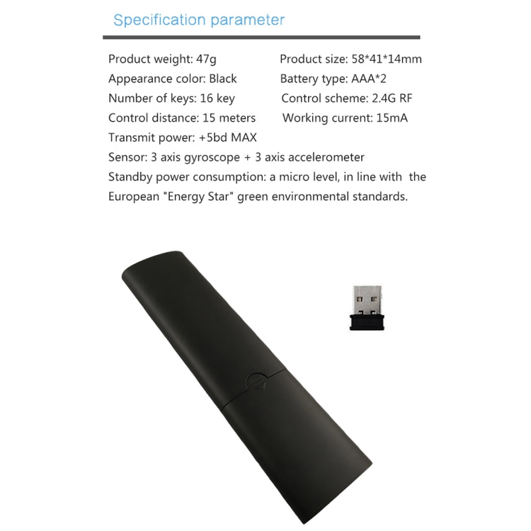 Q5 2.4G RF 3D Brushed Fashion Somatosensory Universal Air Mouse Remote Controller - Universal by buy2fix | Online Shopping UK | buy2fix