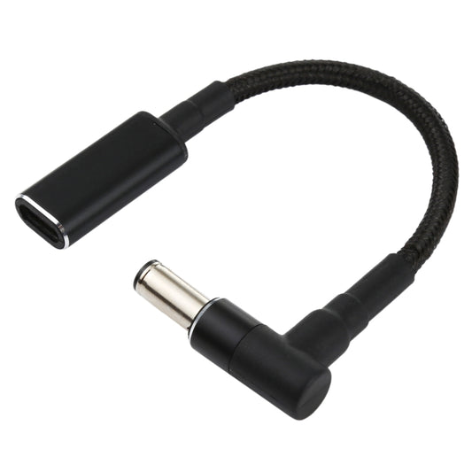 PD 100W 18.5-20V 6.0 x 0.6mm Elbow to USB-C / Type-C Adapter Nylon Braid Cable - Universal Power Adapter by buy2fix | Online Shopping UK | buy2fix