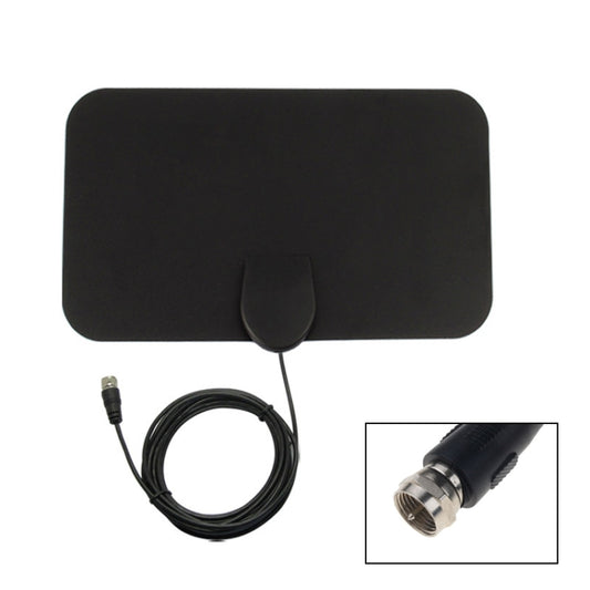 AN-1001 5dBi/25dBi Indoor HDTV Antenna with Dual-side Sticker, VHF170-230/UHF470-862MHz(Black) by buy2fix
