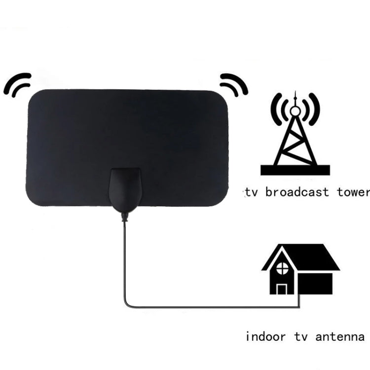 AN-1002 5dBi/25dBi Indoor HDTV Antenna with Sucker, VHF170-230/UHF470-862MHz(Black) - DVB-T & Simulation Antenna by buy2fix | Online Shopping UK | buy2fix