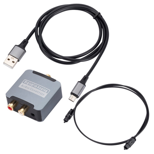 Digital to Analog 3.5 Coaxial Audio Converter, Host + USB Cable + Optical Fiber Cable by buy2fix