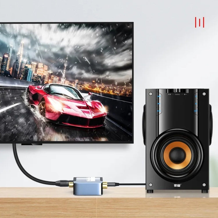 Digital to Analog 3.5 Coaxial Audio Converter, Host + USB Cable + Optical Fiber Cable by buy2fix