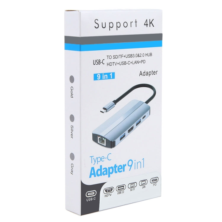 BYL-2206 9 in 1 USB-C / Type-C to USB Multifunctional Docking Station HUB Adapter by buy2fix