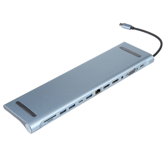 BYL-2003U2 12 in 1 USB-C / Type-C to USB Multifunctional Docking Station HUB Adapter - USB HUB by buy2fix | Online Shopping UK | buy2fix