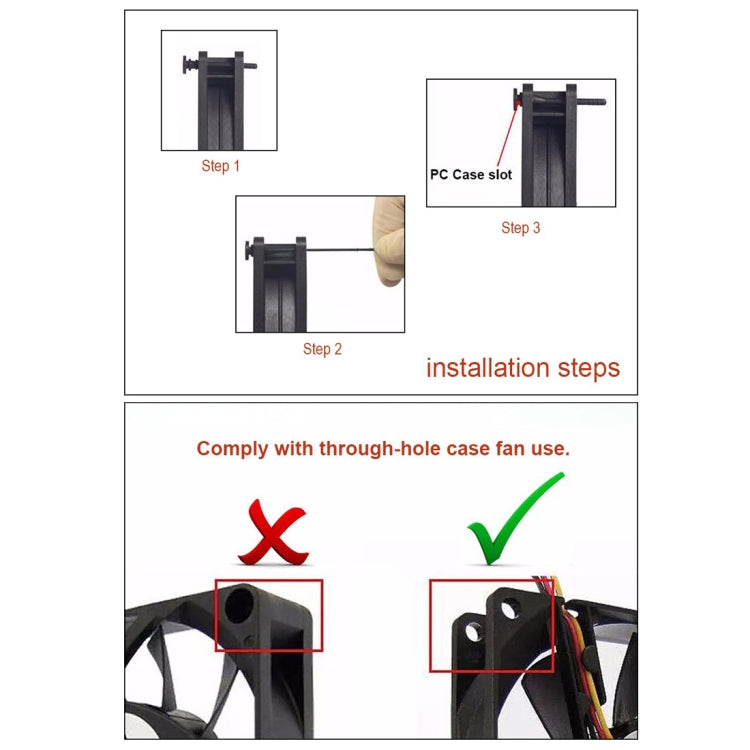 60 PCS 40mm Anti Vibration Soft Damping Nail Rubber Silicone Computer Fan Screw (Blue) by buy2fix