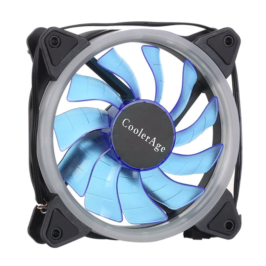 Color LED 12cm 3pin Computer Components Chassis Fan Computer Host Cooling Fan Silent Fan Cooling, with Power Connection Cable & Blue Light(Blue) - Fan Cooling by buy2fix | Online Shopping UK | buy2fix