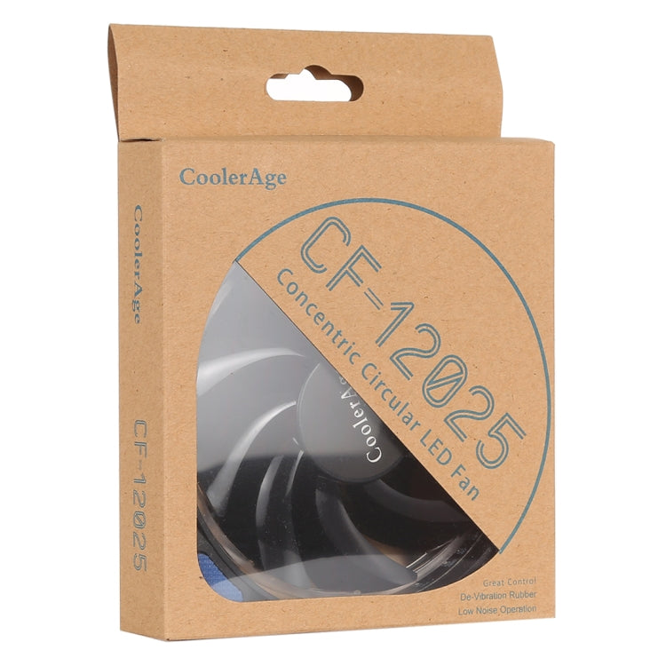 Color LED 12cm 4pin Computer Components Chassis Fan Computer Host Cooling Fan Silent Fan Cooling with Blue Light(Blue) by buy2fix