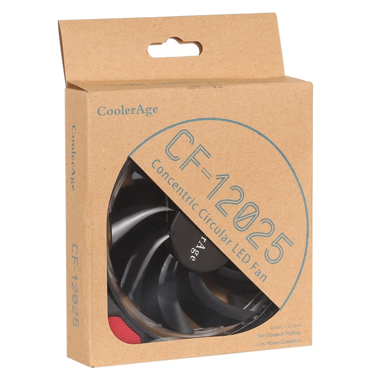 Color LED 12cm 4pin Computer Components Chassis Fan Computer Host Cooling Fan Silent Fan Cooling with Red Light(Red) by buy2fix