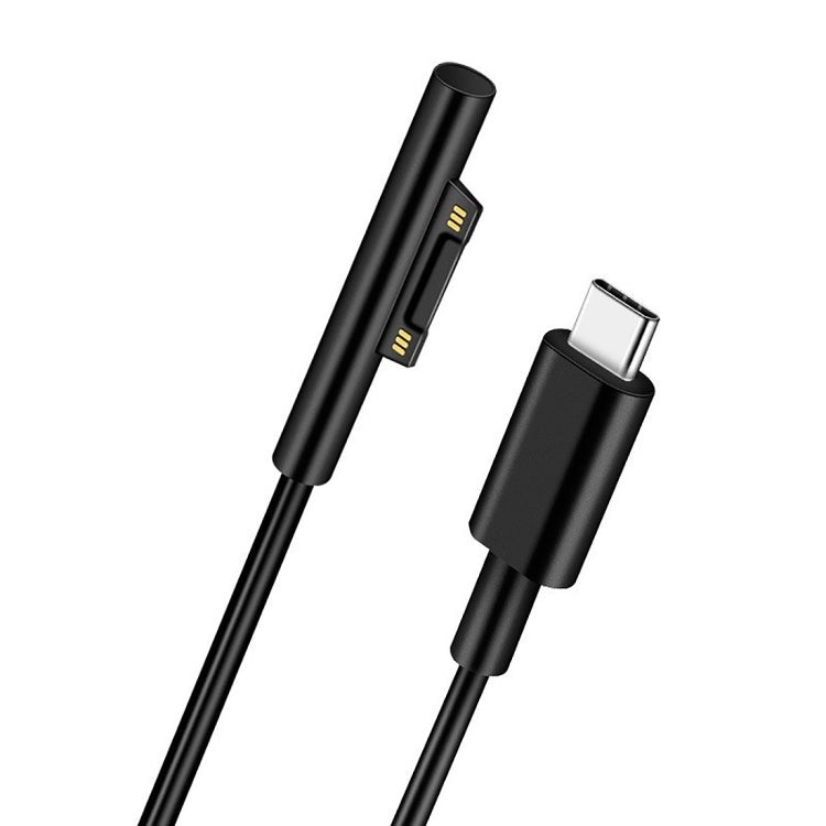 Surface Pro 7 / 6 / 5 to USB-C / Type-C Male Interfaces Power Adapter Charger Cable for Microsoft Surface Pro 7 / 6 / 5 / 4 / 3 / Microsoft Surface Go(Black) - Power Cord by buy2fix | Online Shopping UK | buy2fix
