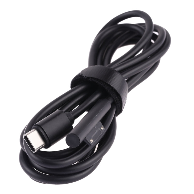 Surface Pro 7 / 6 / 5 to USB-C / Type-C Male Interfaces Power Adapter Charger Cable for Microsoft Surface Pro 7 / 6 / 5 / 4 / 3 / Microsoft Surface Go(Black) - Power Cord by buy2fix | Online Shopping UK | buy2fix