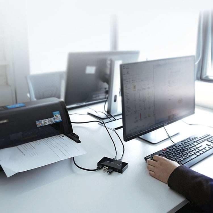 Ugreen USB Switch Selector 2 USB Ports Sharing 4 USB Ports Switcher Adapter for Mouse, Keyboard, Printer by UGREEN