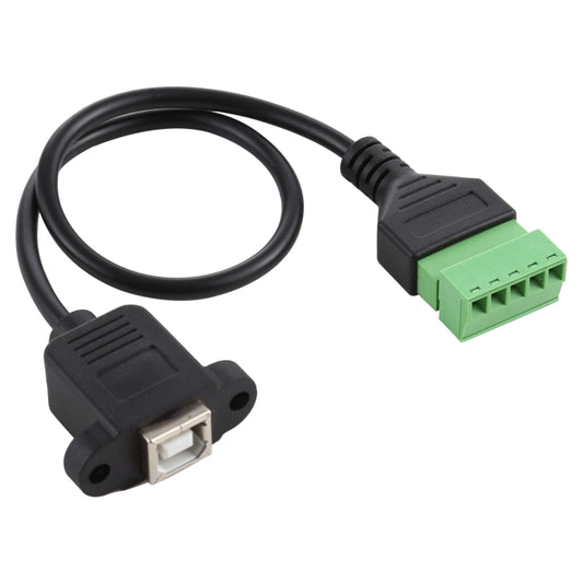 USB Type-B Female Plug to 5 Pin Pluggable Terminals Solder-free USB Connector Solderless Connection Adapter Cable, Length: 30cm by buy2fix
