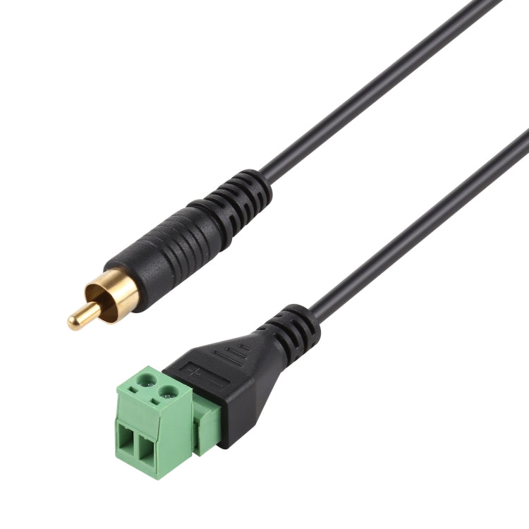 RCA Male Gold-plated to 2 Pin Pluggable Terminals Solder-free USB Connector Solderless Connection Adapter Cable, Length: 30cm by buy2fix