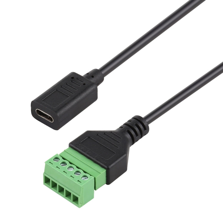 USB-C / Type-C Female to 5 Pin Pluggable Terminals Solder-free USB Connector Solderless Connection Adapter Cable, Length: 30cm by buy2fix