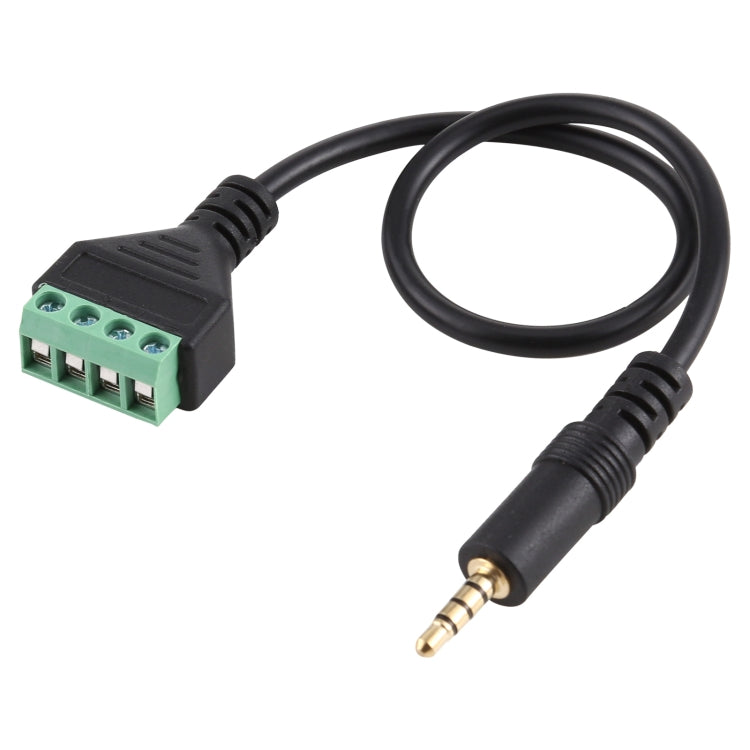 3.5mm Male to 4 Pin Pluggable Terminals Solder-free Connector Solderless Connection Adapter Cable, Length: 30cm - Microphone Audio Cable & Connector by buy2fix | Online Shopping UK | buy2fix