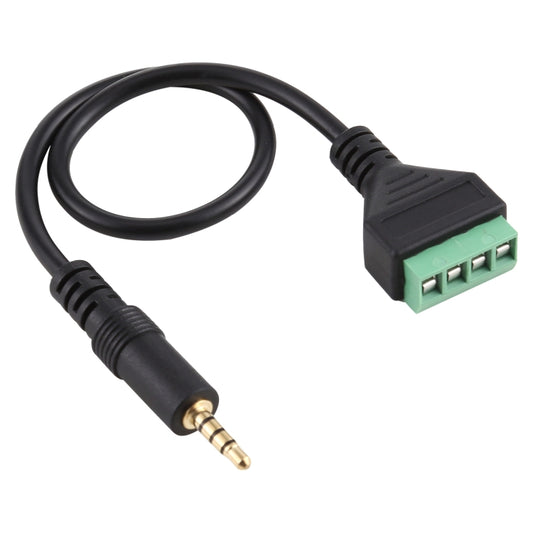 3.5mm Male to 4 Pin Pluggable Terminals Solder-free Connector Solderless Connection Adapter Cable, Length: 30cm - Microphone Audio Cable & Connector by buy2fix | Online Shopping UK | buy2fix