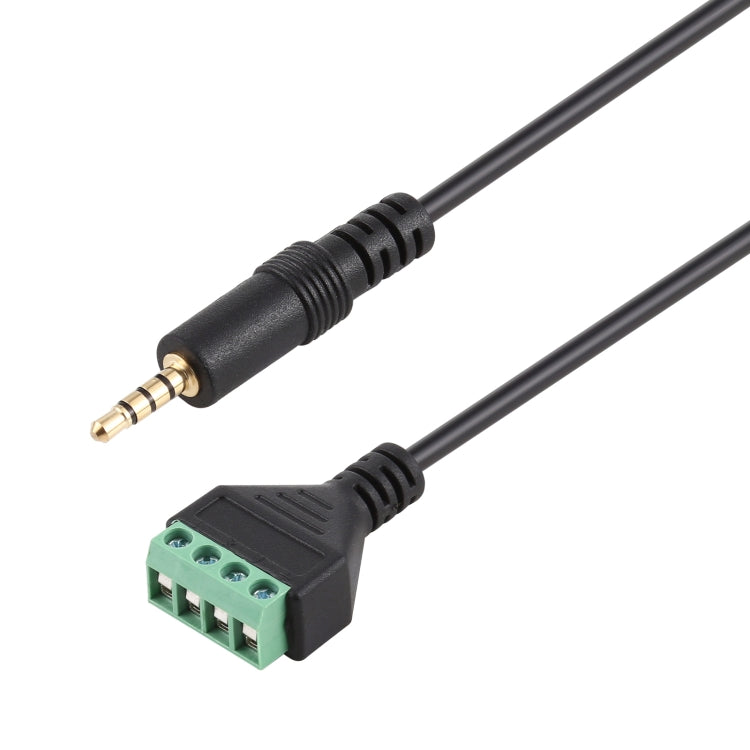 3.5mm Male to 4 Pin Pluggable Terminals Solder-free Connector Solderless Connection Adapter Cable, Length: 30cm - Microphone Audio Cable & Connector by buy2fix | Online Shopping UK | buy2fix