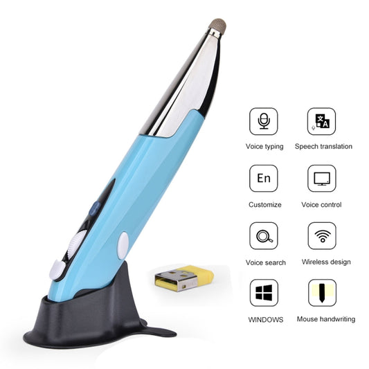PR-06S 4-keys Smart Wireless Optical Mouse with Stylus Pen Function, Support Voice Operation / Translation (Blue) by buy2fix