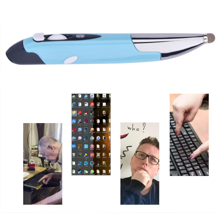 PR-06S 4-keys Smart Wireless Optical Mouse with Stylus Pen Function, Support Voice Operation / Translation (Blue) by buy2fix