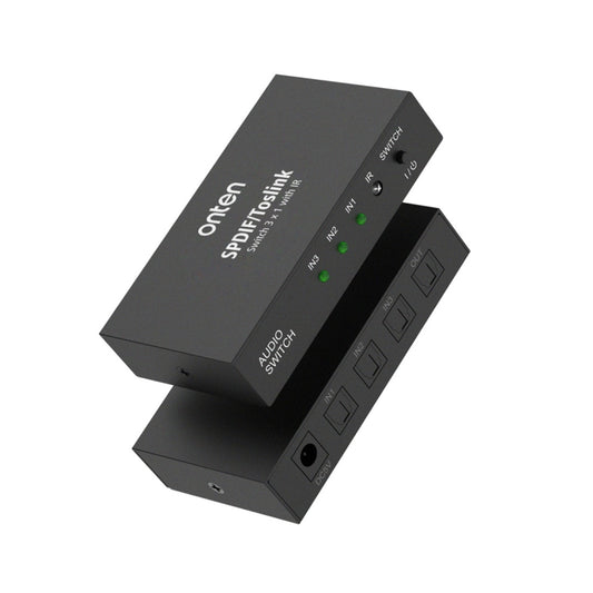 Onten 37507 Digital Optical Audio 3 In 1 Out Switcher Speaker Connector by buy2fix