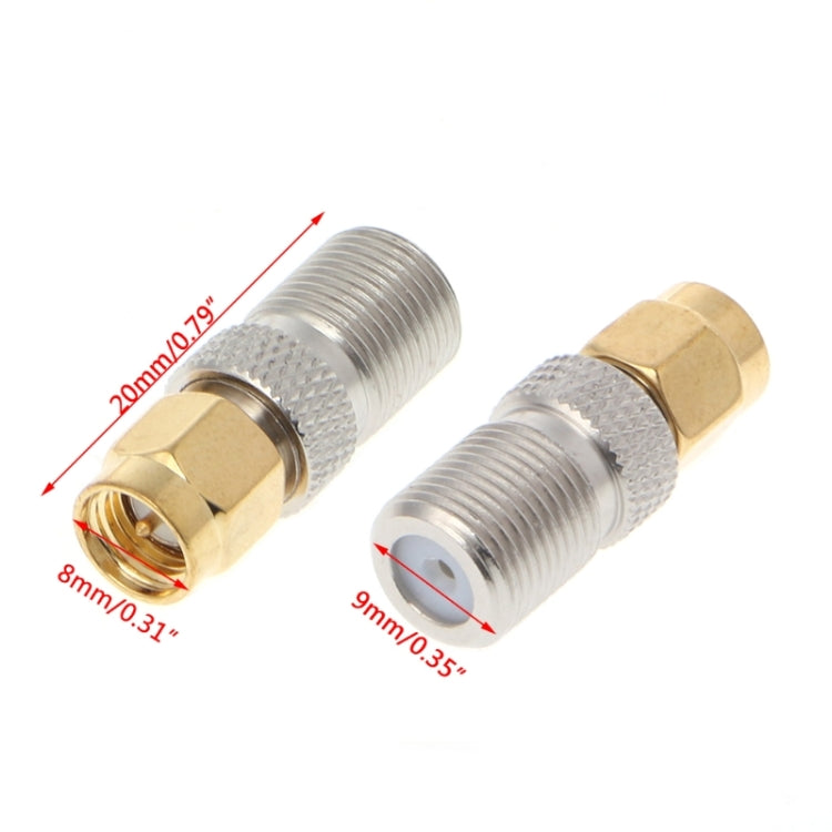 2 PCS SMA Male to F Female RF Coaxial Connector - DVB-T & Simulation Antenna by buy2fix | Online Shopping UK | buy2fix