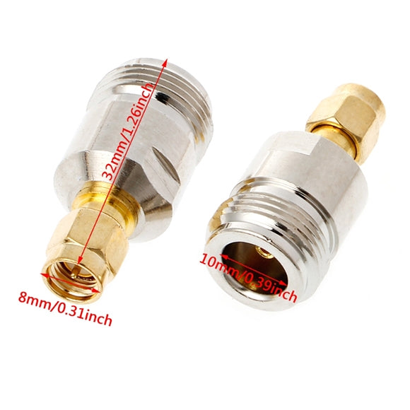 2 PCS SMA Male to N Female RF Coaxial Connector by buy2fix