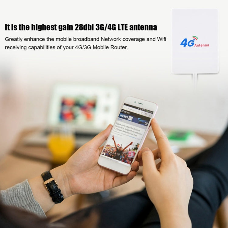 28dBi 4G Antenna with CRC9 Male Connector for 4G LTE FDD/TDD Router - DVB-T & Simulation Antenna by buy2fix | Online Shopping UK | buy2fix