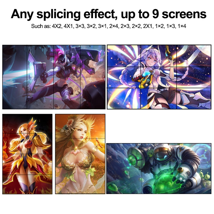 NK-BT88 4K 3X3 HDMI Video Wall Controller Multi-screen Splicing Processor with Remote Controller, EU Plug - Splitter by buy2fix | Online Shopping UK | buy2fix