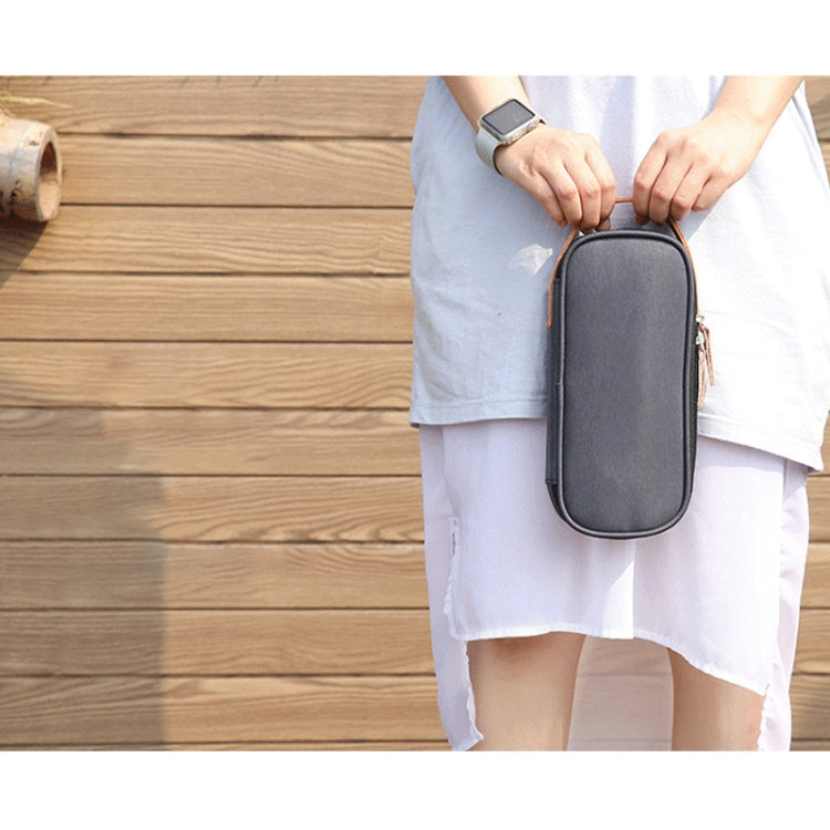 Multi-function Headphone Charger Data Cable Storage Bag, Ultra Fiber Portable Power Pack, Size: M, 16.5x6x23.5cm (Blue) by buy2fix