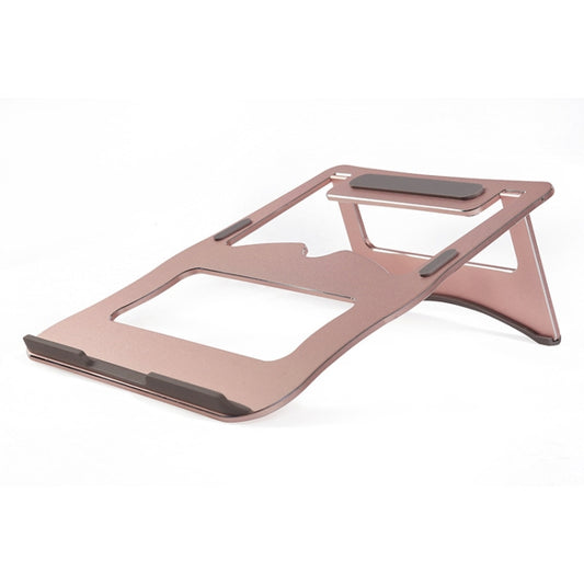 Aluminum Alloy Cooling Holder Desktop Portable Simple Laptop Bracket, Two-stage Support, Size: 21x26cm (Rose Gold) by buy2fix